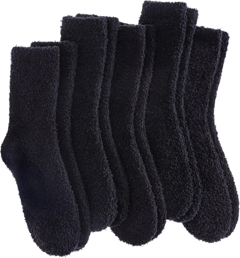 SDBING Fuzzy Socks for Women Soft Fluffy Home Sleeping Socks Cozy Warm Slipper Socks 6 or 5 Pairs - Image 1